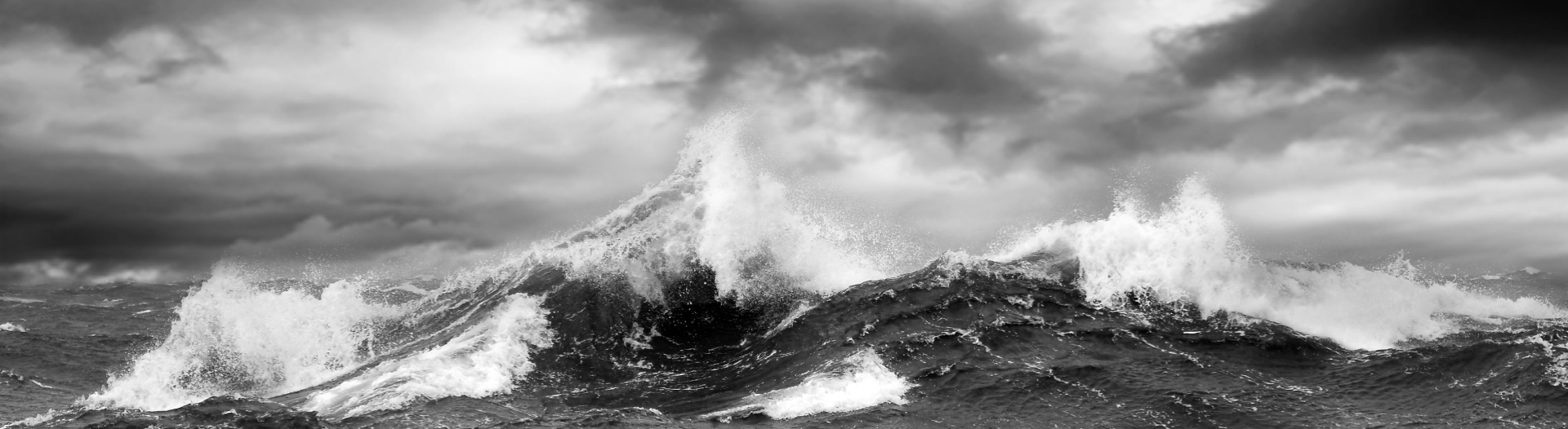 A wild stormy sea